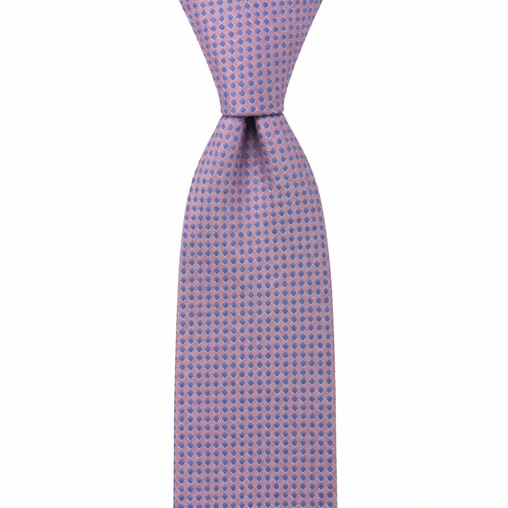 JOSEPH ABBOUD Men's Silk Tie Pink Blue Geometric Pattern Men's Wearhouse NWT